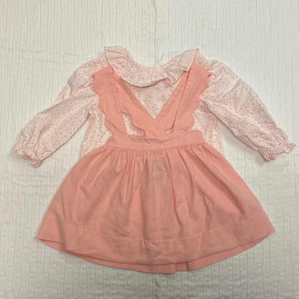 Delaney Corduroy Scallop Jumper with Floral Top